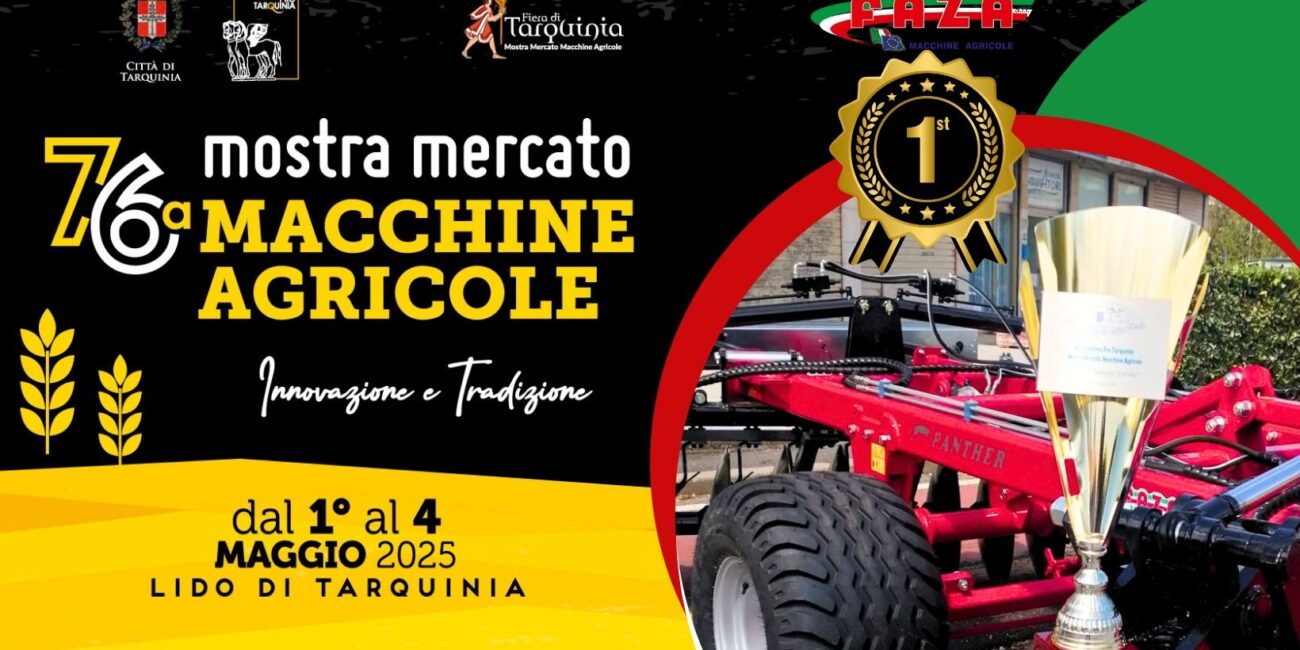 Il frangizolle Panther premiato alla 76a Mostra Mercato di Tarquinia